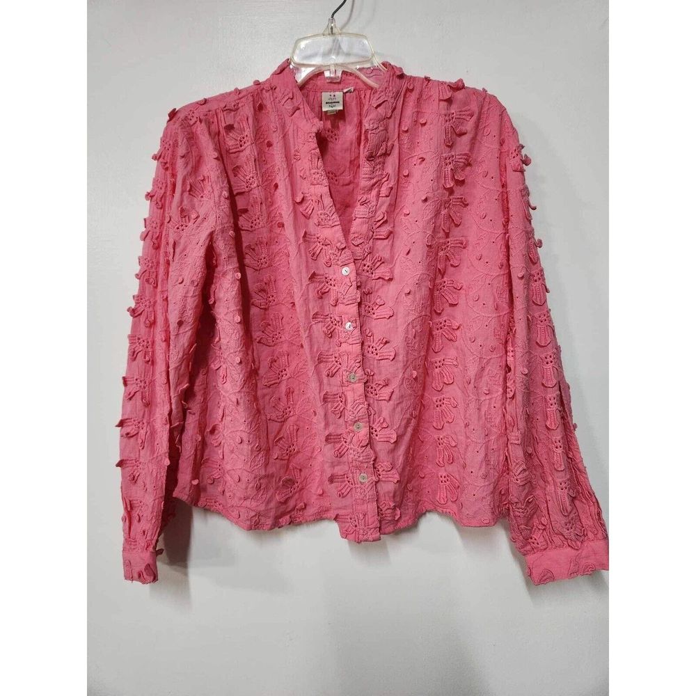 Anthropologie Seen Kept Worn Jeanette Blouse In Pink Size 4.A38 - Picture 5 of 7